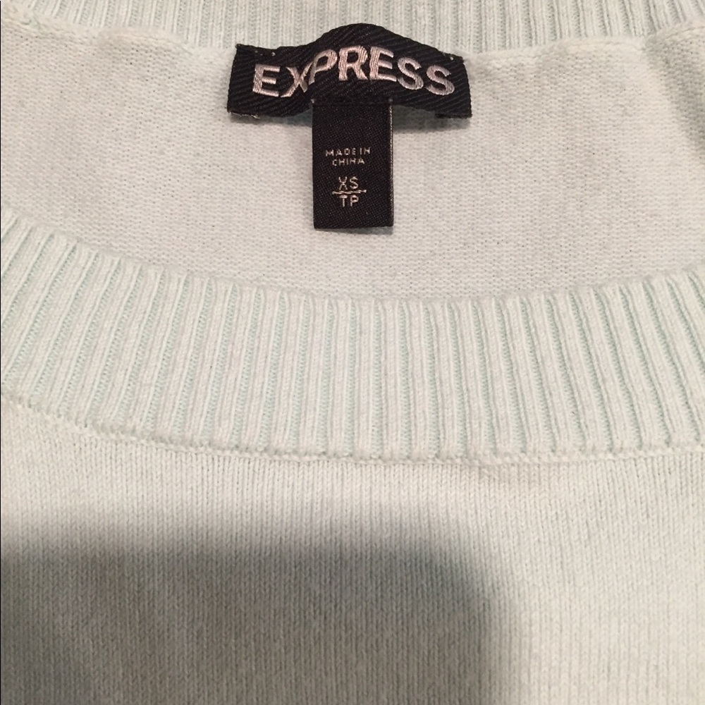 Express - Rhinestone Embellished Sleeve Sweater - Picture 4 of 4